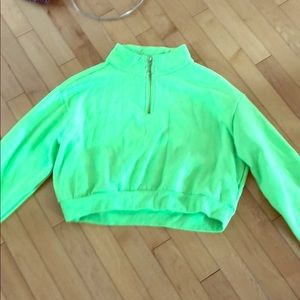 Neon green sweatshirt